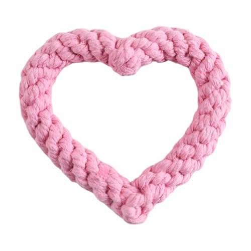 Walopola Heart Rope Dog Toy, Valentine's Day Dog Chew Rope, Dog Rope Chew Toys Heart Shaped Rope Dog Chew Toys, Valentine Pet Teeth Toy Calm Down Toy for Puppy von Walopola