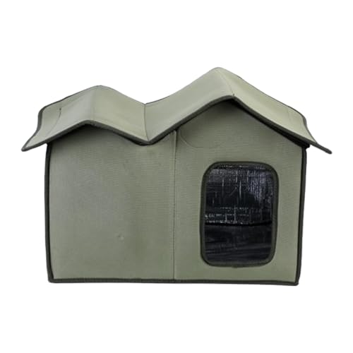 Walopola Hundehütte Outdoor Indoor, Hundehütte für Draußen, Wasserabweisender Haustierunterstand mit transparenter Tür, Hund Haustiere Haus, Winterbeständiges wasserdichtes Katzenhaus für Hunde, von Walopola