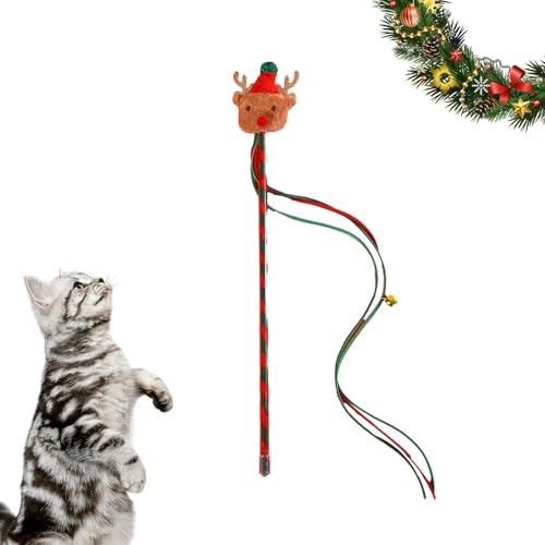 Walopola Weihnachts-Katzenspielzeug, niedliches Katzenspielzeug, interaktives Katzenspielzeug, Mehrzweck-Katzenspielzeug für Haustiere, Katzen, Kätzchen von Walopola