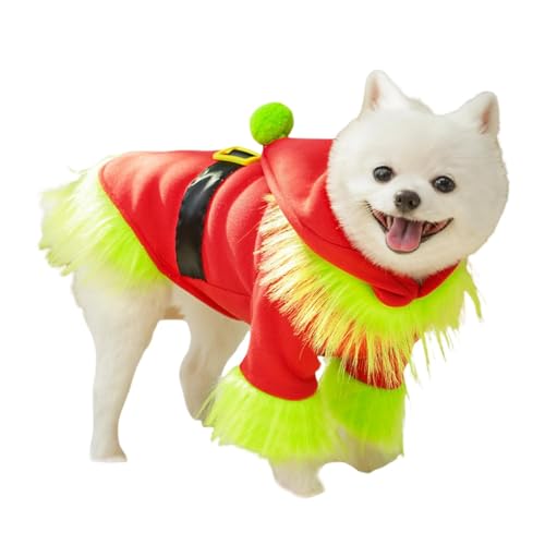 Walopola Weihnachtskostüm für Hunde, Cartoon-Weihnachtsmann-Kostüm, lustige Hunde-Weihnachtskleidung, Cosplay-Kleidung für kleine Hunde, große Hunde von Walopola