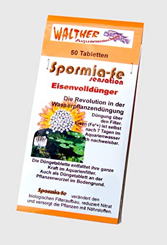 Walther-Aquaristik Spormia-fe 50 Düngetabletten Eisenvolldünger für Aquarien über den OFA in den Filter von Walther-Aquaristik