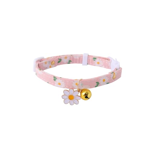 2 Stück Katzenhalsband Kätzchen Glockenhalsband Katzenhalsbänder Halskette mit Sicherheitsschnalle Hundezubehör Haustierzubehör für Haustiere Katzen Welpen Kätzchen Kleine Hunde,Rosa von Wambere