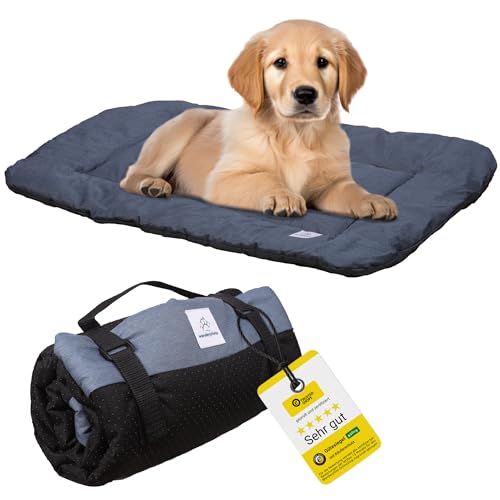 Wanderpfote Hundematte für Unterwegs, Einrollbar – Hundedecke Outdoor, Hundebett Wasserdicht & Waschbar für Outdoor und Indoor – Reisedecke Hund (Größe L) von Wanderpfote