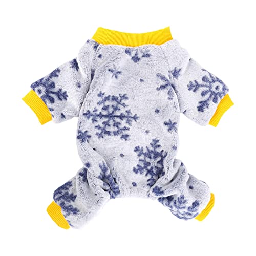 Hunde-Pyjama, mittelgroße Hunde, 4 Beine, Fleece, Welpen-Pyjama, 1 Packung, Hunde-Pyjama, Welpen-Jumpsuits, blau, mittelgroße und kleine Hunde, Mädchen und Jungen Kostüm von Wangduodu