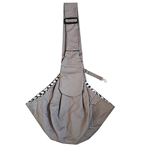 Hundetragetasche – Leinen-Haustier-Schultertasche, Sling-Tasche für Katzen und kleine Hunde, freihändige Haustier-Brustbandage mit Aufbewahrungstasche, für Reisen, Outdoor-Aktivitäten und täglichen von Wangduodu