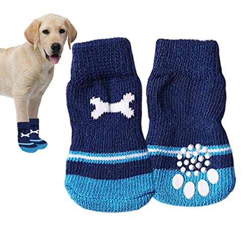 Rutschfeste Hundesocken – doppelseitige Griffe, Traktionskontrolle, rutschfeste Socken für Hunde, Schutz für kleine, mittelgroße und große Hunde, Haustierzubehör für Hartholzböden im von Wangduodu