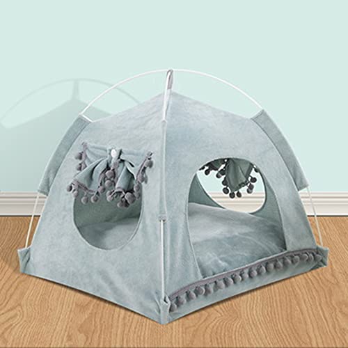 Katzenzelt Höhle Bett für kleine Hunde, Sommer tragbares Katzenbett Katzenzelt Katzenhaus Bequemes Bett mit Matte, Niedliche Haustierhöhle, Ultra Soft Cat Iglu-Bett, 38 x 38 x 36 cm, Typ 5 von Wangle