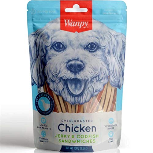 HAO`S HOLDINGS, INC. Hund WANDY 100G Hähnchen- und Kabeljau-Sandwiches von Wanpy