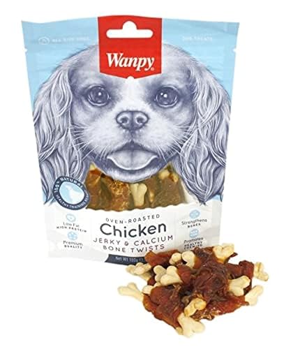 Wanpy Oven-roasted Chicken Jerky / Calcium Bone Twists-100 GR von Wanpy