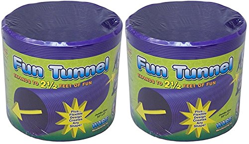 (2 Pack) Ware Kunststoff Small Pet Fun Tunnel, groß, Violett/Grün von Ware Manufacturing