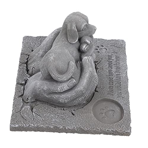 Warmhm 1Pc Grabstein Tischdeko Ornament Hochzeitsdeko Hunde Grabsteine ​​Haustier Grabsteine ​​Für Hund Katze Grabstein Haustier Denkmal Skulptur Kunstharz Handwerk Haustier von Warmhm