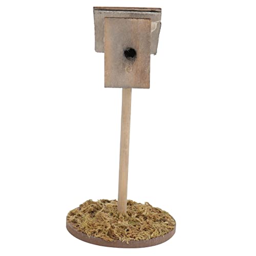 Warmhm 1Stück Mini Vogelhaus Dekoration Kleines Vogelhaus Modell Für Außenbereich Miniatur Garten Deko Micro Bird House Ornament Für Stilvolle Gartenverzierungen von Warmhm