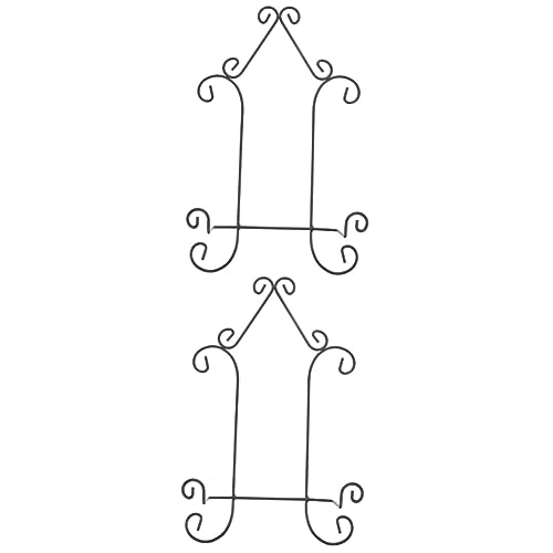 Warmhm 2 Sets Schmiedeeisen-Hängeregal Staffelei Plattenaufhänger Wanddisplay Bilderrahmenständer Verstellbare Wandstaffelei Verstellbarer Monitorständer Wandregal Für Bücher EIN von Warmhm