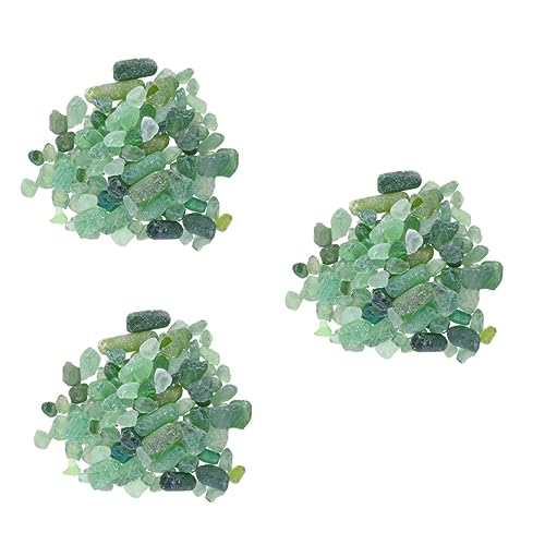 Warmhm 3 Packungen Glasdekor Steinschlag Polierte Substratkiesel Flussfelsen Dekorative Kieselsteine Aquariensand Steine ​​zum Taumeln Citrin Kristallstein Aquarienkies Bonsai Schüttgut von Warmhm