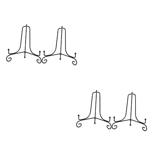 Warmhm 4 Stück Display-monitorständer Monitorhalterung Tellerständer Geschirrhalter Plattenständer Eiserne Staffelei Teekuchen Eisenrahmen von Warmhm