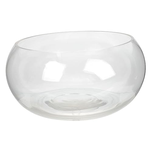 Warmhm Fischbecken Aus Glas Fischglas Mittelstücke Vase Glasvase Kugel Aquarienschale Terrarienvase Tischfischschale Klar Glasaquarium Blumentopf Gewöhnliches Glas Schreibtisch Büro von Warmhm