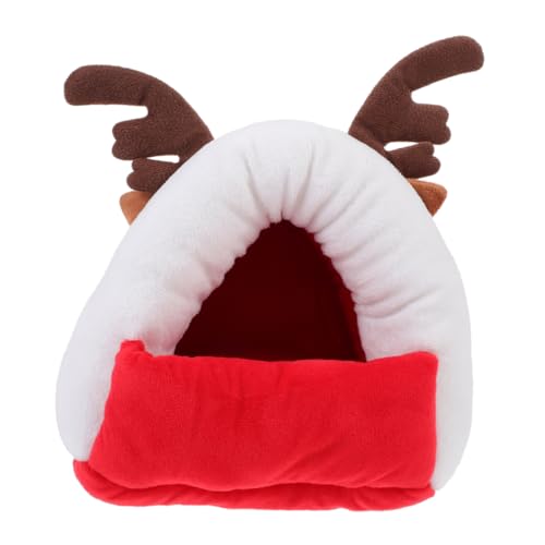 Warmhm Hamster Weihnachtsnest aus Gemütliches Ruhehaus für Kleine Tiere Kreatives Rentier Design für Wintermonate Platzsparend und Sicher Warmhm Hamster Weihnachtsnest aus Gemütliches Ruhehaus für Kleine Tiere Kreatives Rentier Design für Wintermonate Platzsparend und Sicher von Warmhm
