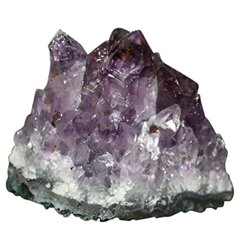 Warmhm Meditation Geoden Amythestyst Viel Glück Dekoration Cluster Feng-Shui-Dekoration Große Flussfelsen Lila Quarz Geode Schreibtischaufsatz Esstisch Mittelstücke Mineral Kristall Stein von Warmhm