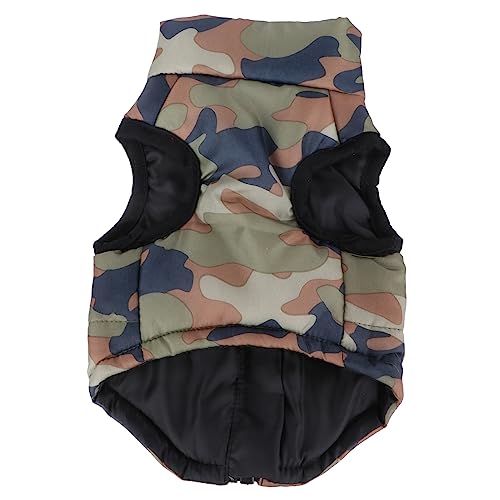 Warmhm Hundejacke Camouflage Für Kleine Hunde - Gepolstert - Aus Hochwertiger Baumwolle Idealer Hundemantel Für Kalte Tage Und Stilvolle Outdoor Aktivitäten von Warmhm