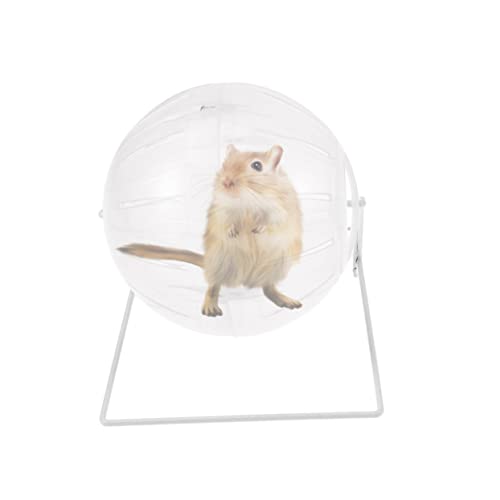 Warmhm 4-In-1 Hamster Laufball Kleiner Übungsball für Kleintiere Transparent mit Ständer aus Kunststoff und Metall Warmhm 4-In-1 Hamster Laufball Kleiner Übungsball für Kleintiere Transparent mit Ständer aus Kunststoff und Metall von Warmhm