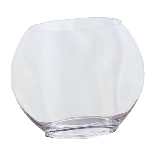 Warmhm Transparente Aquariumvase Betta-fischglas Blumentopf Aus Glas Fischschalen Für Tafelaufsätze Glasfischbecken Kleines Aquarium Blumenvase Glas Glasblasenschale Pflanze Fisch Zubehör von Warmhm