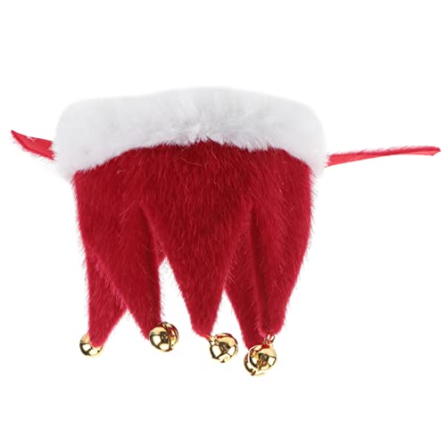 Warmhm Weihnachtsdekorationen Weihnachtshalsband Mit Glöckchen Verstellbarer Hund Katze Weihnachtshalsband Halstuch Weihnachtskostüm Elfenzubehör Geeignet Für Halsumfang 20–25 cm von Warmhm