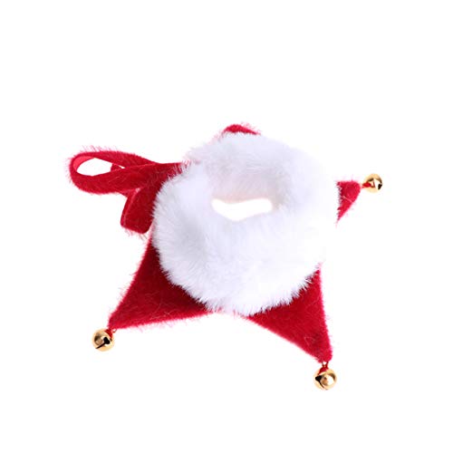 Warmhm Polsterzubehör Weihnachtshalsband Mit Glöckchen Verstellbarer Hund Katze Weihnachtshalsband Halstuch Weihnachtskostüm Elfenzubehör Xs Geeignet Für Halsumfang 15–20 cm von Warmhm