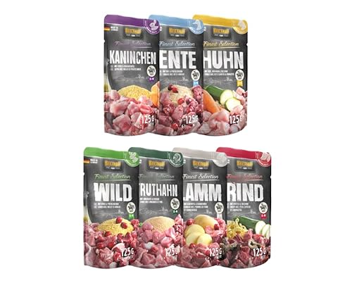 Belcando Frischebeutel Nassfutter | Multi Bundle, Mix Paket, Sparpaket, 7 Verschiedene Sorten | 21x125g von Warnick´s Tierfutterservice