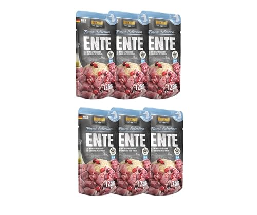 Belcando Frischebeutel Nassfutter | Multi Bundle, Sparpaket | Verschiedene Sorten | 6x125g (125g, 6X Ente) von Warnick´s Tierfutterservice