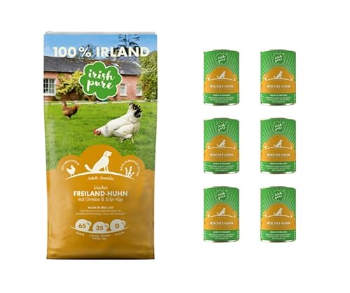 Irish Pure Adult Huhn Mix | 1x12kg + 6x390g von Warnick´s Tierfutterservice