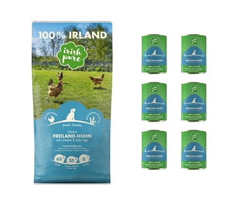 Irish Pure Junior Huhn Mix | 1x12kg + 6x390g von Warnick´s Tierfutterservice