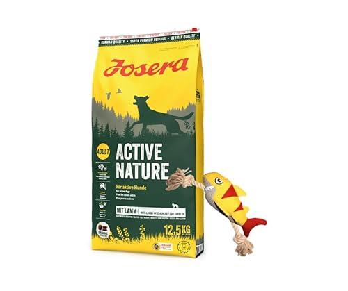 Josera Exclusive Trockenfutter für Hunde | Hundefutter | 12,5 KG + Goodie Hundespielzeug | Gratis Geschenk (12,5 KG ActiveNature, + Hai) von Warnick´s Tierfutterservice