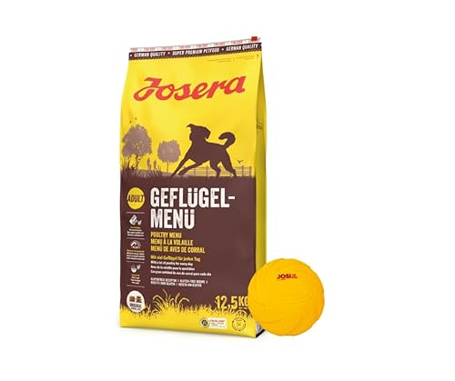 Josera Exclusive Trockenfutter für Hunde | Hundefutter | 12,5 KG + Goodie Hundespielzeug | Gratis Geschenk (12,5 KG Geflügelmenü, + Frisbee) von Warnick´s Tierfutterservice