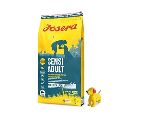 Josera Exclusive Trockenfutter für Hunde | Hundefutter | 12,5 KG + Goodie Hundespielzeug | Gratis Geschenk (12,5 KG SensiAdullt, + Quietsche Seppl) von Warnick´s Tierfutterservice