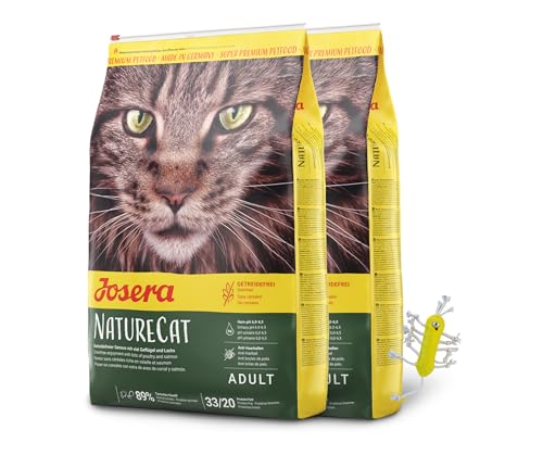 Josera NatureCat | Cat | Katze | Trockenfutter | Getreidefrei | Premium Katzenfutter für ausgewachsene Katzen | Goodie | Sparbundle 4,25kg + Kritzelmännchen (2 x 4,25 KG) von Warnick´s Tierfutterservice