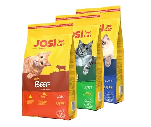 JosiCat | Mixpaket 3x1,9kg Trockenfutter | Sparpaket | Josera Katzenfutter von Warnick´s Tierfutterservice