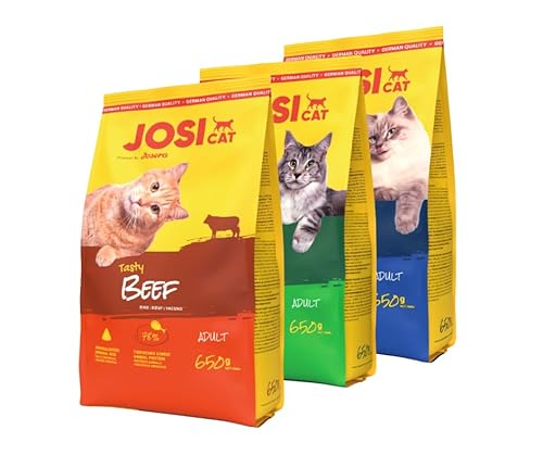 JosiCat | Mixpaket 3x650g Trockenfutter | Sparpaket | Josera Katzenfutter von Warnick´s Tierfutterservice