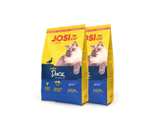 JosiCat | Trockenfutter | Katzenfutter | Sparbundle + Geschenk (2X 650g, Crispy Duck) von Warnick´s Tierfutterservice