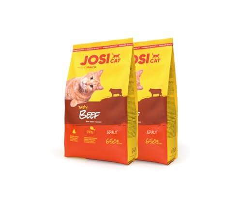 JosiCat | Trockenfutter | Katzenfutter | Sparbundle + Geschenk (2X 650g, Tasty Beef) von Warnick´s Tierfutterservice