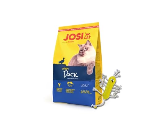 JosiCat | Trockenfutter | Katzenfutter | Sparbundle + Geschenk (650g + Kritzelmännchen, Crispy Duck) von Warnick´s Tierfutterservice