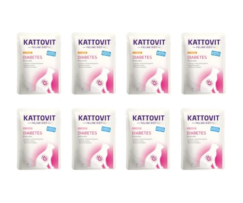 Kattovit Diabetes Frischebeutel | Bundle Huhn & Lachs | 2 Sorten 8x85g | Sparbundle von Warnick´s Tierfutterservice