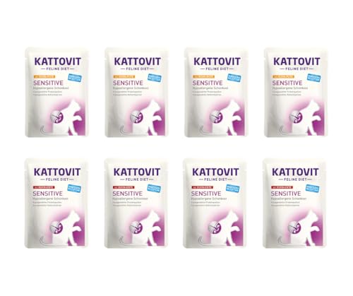 Kattovit Sensitive Frischebeutel | Bundle Huhn+Pute & Huhn+Ente | 2 Sorten 8x85g | Sparbundle von Warnick´s Tierfutterservice