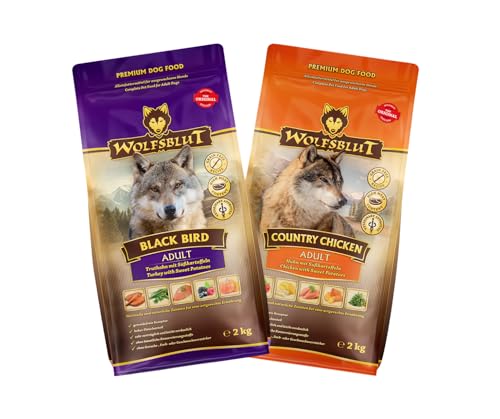 Wolfsblut Hund ADULT | Trockenfutter | Multi Bundle | Mix Paket | Sparpaket | 2 x 2 kg | verschiedene Sorten (2 x 2 KG, 1x Black Bird, 1x Country Chicken) von Warnick´s Tierfutterservice