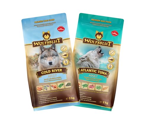 Wolfsblut Hund Adult | Trockenfutter | Multi Bundle | Mix Paket | Sparpaket | 2 x 2 kg | Verschiedene Sorten (2 x 2 KG, 1x Cold River, 1x Atlantic Tuna) von Warnick´s Tierfutterservice