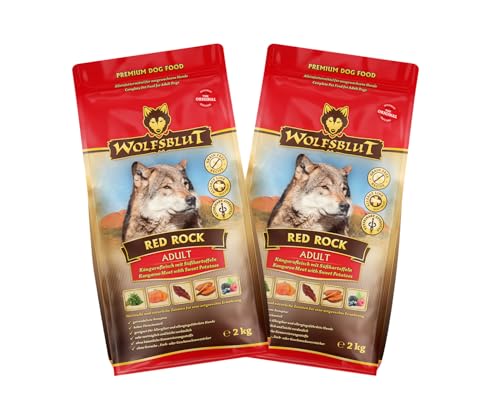 Wolfsblut Hund ADULT | Trockenfutter | Multi Bundle | Mix Paket | Sparpaket | 2 x 2 kg | verschiedene Sorten (2 x 2 KG, Red Rock) von Warnick´s Tierfutterservice