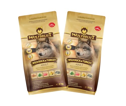 Wolfsblut Hund Adult | Trockenfutter | Multi Bundle | Mix Paket | Sparpaket | 2 x 2 kg | Verschiedene Sorten (2 x 2 KG, Wild Duck & Turkey) von Warnick´s Tierfutterservice