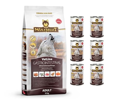 Wolfsblut Vetline | Hundefutter | Sparbundle | Sparpaket (1x12kg + 6x395g, Gastrointestinal) von Warnick´s Tierfutterservice