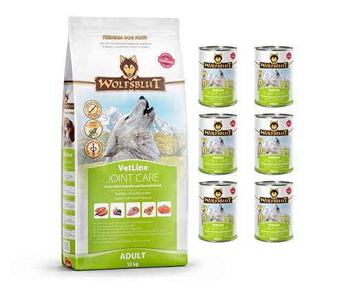 Wolfsblut Vetline | Hundefutter | Sparbundle | Sparpaket (1x12kg + 6x395g, Joint Care) von Warnick´s Tierfutterservice