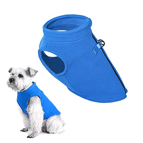 Washranp Dog Coat Cotton Filled Dog Vest Winter Coat Jacket Zipper Winter Warm Dog Apparel for Small Medium Large Dogs Blue S von Washranp