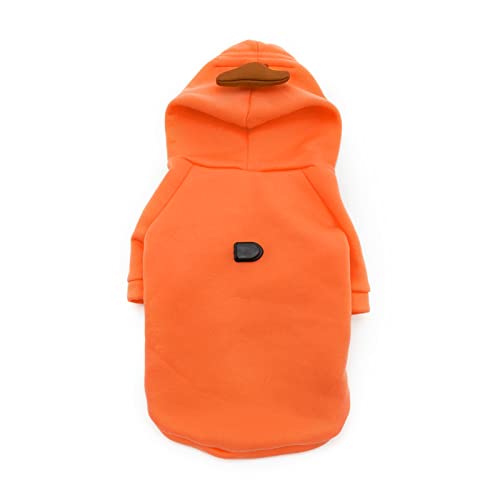 Washranp Hundejacke, warme Baumwolle, einfarbig, für Haustiere, Winterkleidung, kaltes Wetter, für Herbst und Winter, Orange, Größe M von Washranp